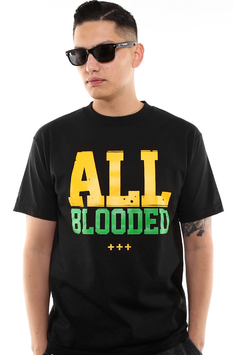 All Blooded (Men's Black/Green Tee)