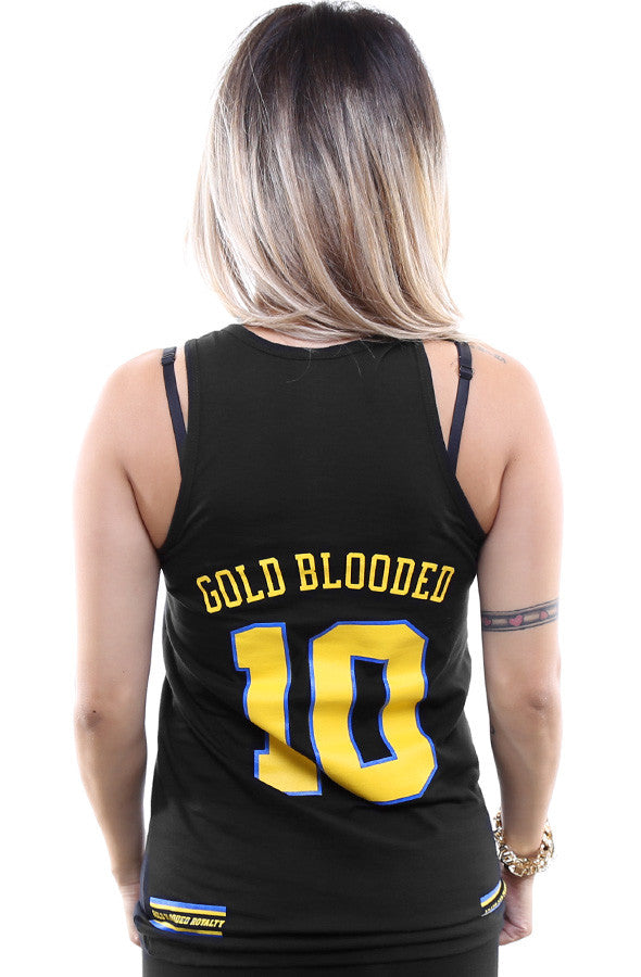 Gold Blooded Royalty :: 10 (Women's Black Tank Top)