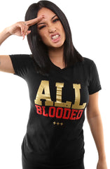 All Blooded (Women's Black/Red Tee)