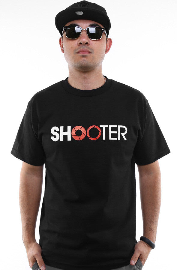 LAST CALL - Satostudios x Adapt :: Shooter (Men's Black/Red Tee)