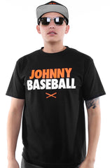 Johnny Baseball (Men's Black Tee)