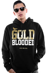 Gold Blooded (Men's Black/White/Gold Hoody)