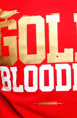 Gold Blooded (Men's Red Tee)
