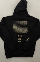 E-40 X Adapt :: Gold Blooded Records (Men's Black Hoody)