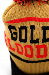 Gold Blooded (Gold/Red Beanie)