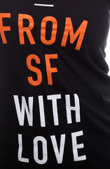 Fully Laced X Adapt :: From SF With Love (Women's Black/Orange V-Neck)
