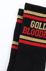 Gold Blooded (Black/Red Socks)