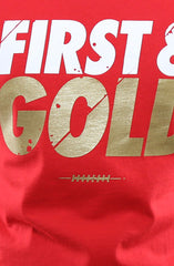 LAST CALL - First and Gold (Men's Red Tee)