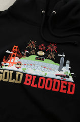 All Good Living X Adapt :: Gold Blooded Cityscape (Men's Black Hoody)