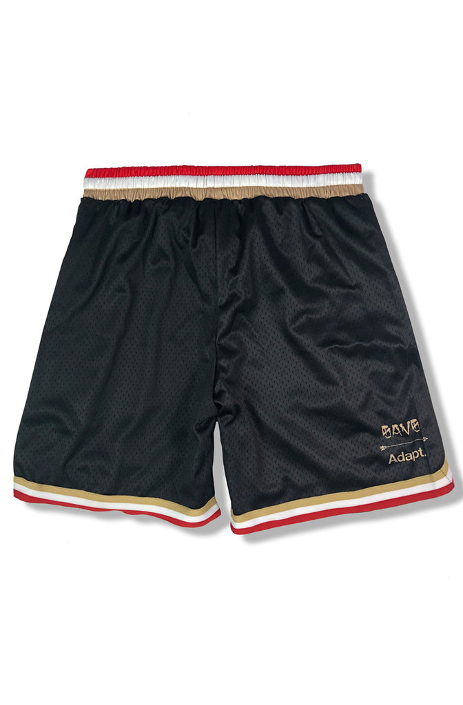 SAVS x Adapt :: Gold Blooded Chiefs (Men's Black/Red Mesh Game Shorts ...