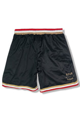 SAVS x Adapt :: Gold Blooded Chiefs (Men's Black/Red Mesh Game Shorts)