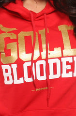 Gold Blooded (Women's Red Hoody)