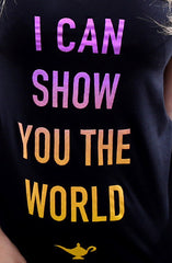 I Can Show You The World (Women's Black V-Neck)
