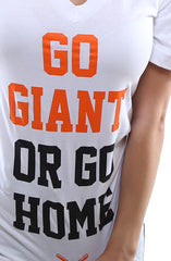Go Giant (Women's White V-Neck)