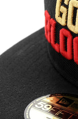 New Era X Adapt :: Gold Blooded (Black/Red 59/50 Fitted Cap)