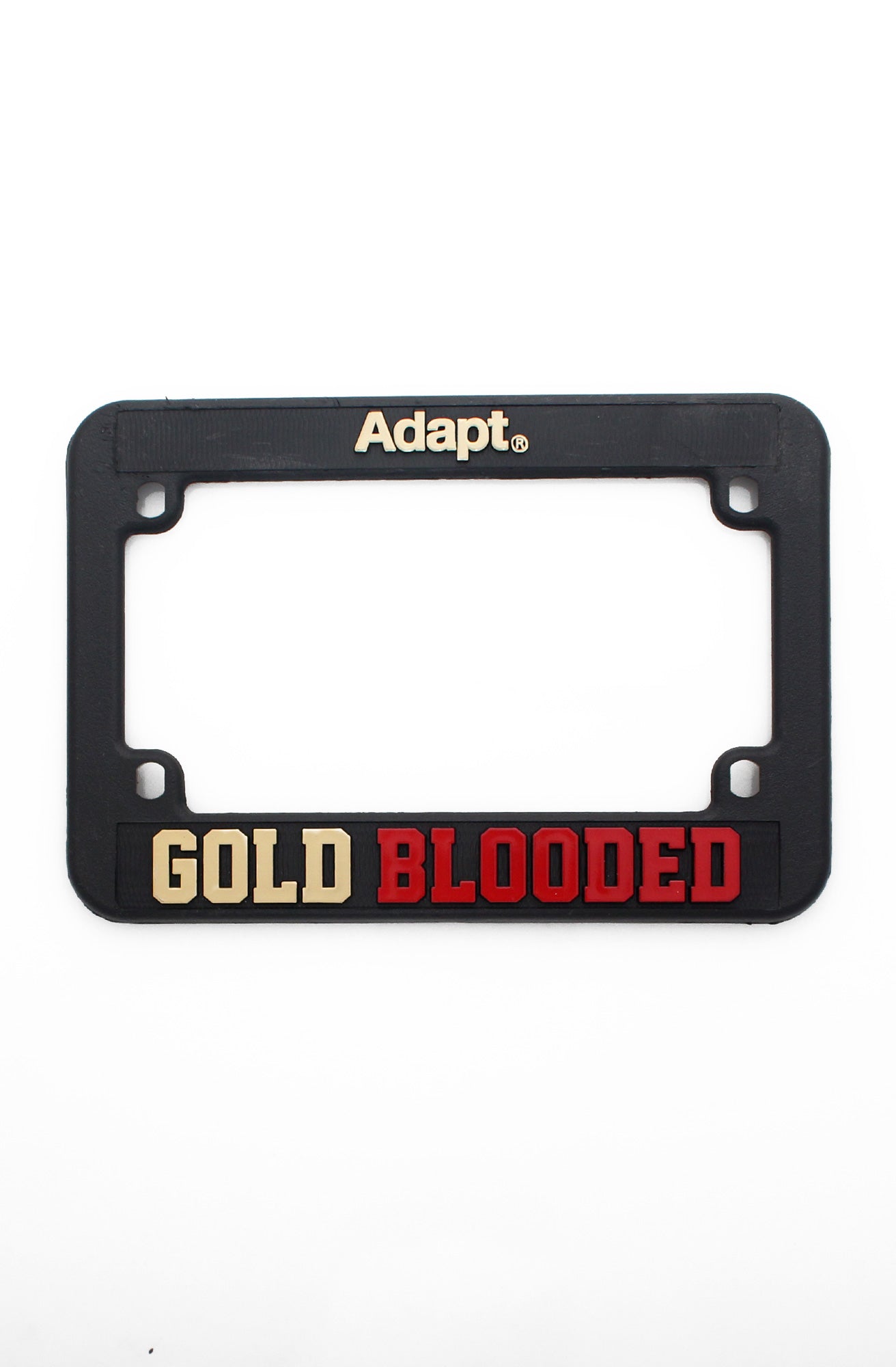 Gold Blooded (Black/Red Motorcycle License Plate Frame)