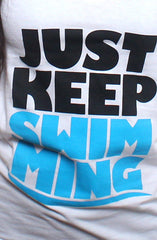 Keep Swimming (Women's White V-Neck)