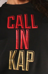 Colin Kaepernick X Adapt :: Call In Kap (Women's Black Crewneck Sweatshirt)