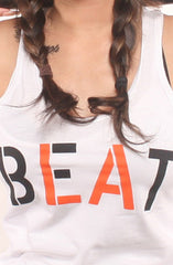 Beat LA (Women's White/Orange Tank Top)