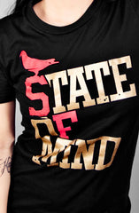 State of Mind (Women's Black/Red/Gold Tee)