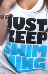 Keep Swimming (Women's White Tank Top)