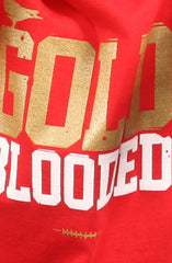 Gold Blooded (Tykes Unisex Red Tee)