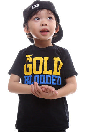 Gold Blooded (Tykes Unisex Black/Royal Tee)