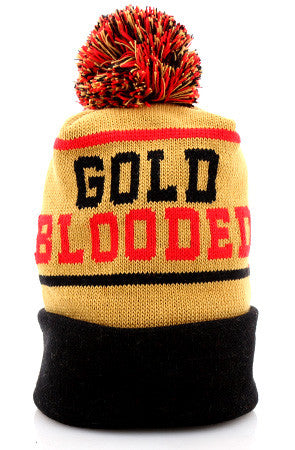 Gold Blooded (Gold/Red Beanie)