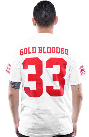 Gold Blooded Legends :: 33 (Men's White Tee)