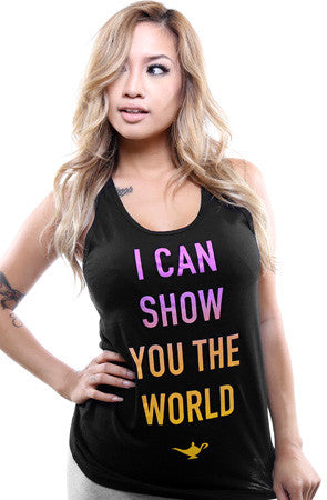 I Can Show You The World (Women's Black Tank Top)
