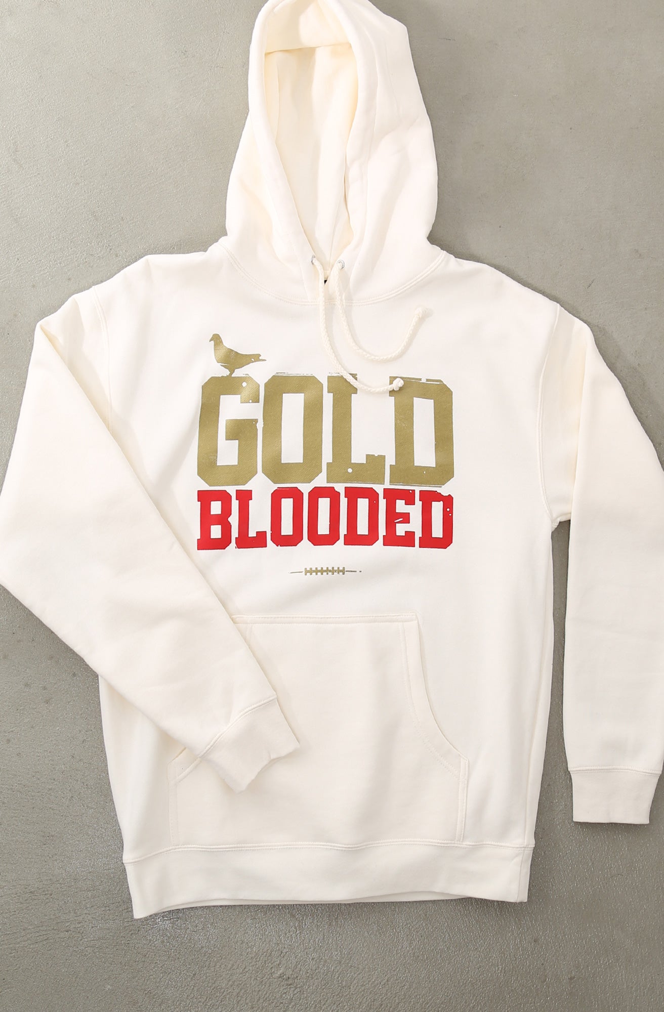 Gold Blooded (Men's Bone/Red Hoody)