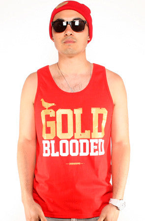 Gold Blooded (Men's Red Tank)