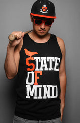 State of Mind (Men's Black/Orange Tank)