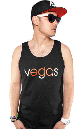 Vegas (Men's Black/Orange Tank)