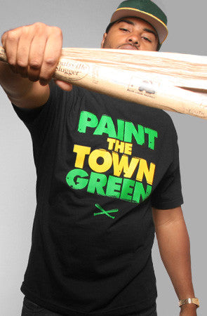 LAST CALL - Paint the Town Green (Men's Black Tee)