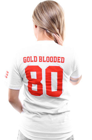 Gold Blooded Legends :: 80 (Women's White V-Neck)