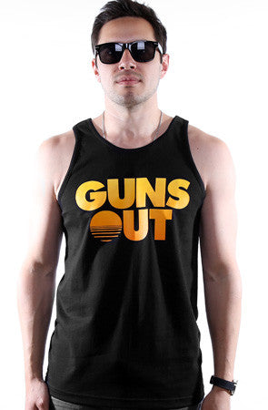 Guns Out (Men's Black Tank)