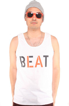 Beat LA (Men's White/Orange Tank)