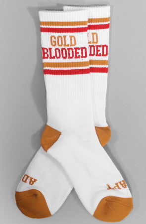 Gold Blooded (White/Red Socks)