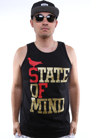 State of Mind (Men's Black/Red/Gold Tank)