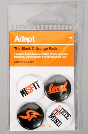 Orange and Black (Button 4-Pack)