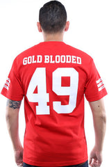 Gold Blooded Legends :: 49 (Men's Red Tee)