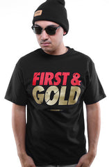 LAST CALL - First and Gold (Men's Black Tee)