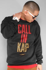 Colin Kaepernick X Adapt :: Call In Kap (Men's Black Crewneck Sweatshirt)