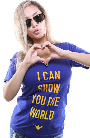 I Can Show You The World (Women's Royal V-Neck)