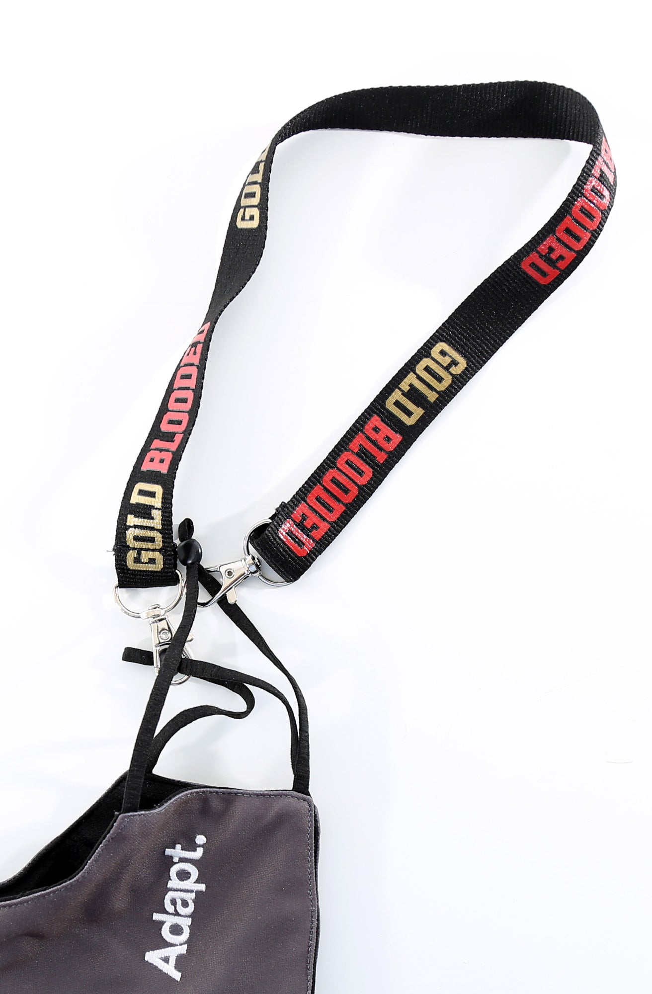 Gold Blooded (Black/Red Detachable Face Mask Strap)