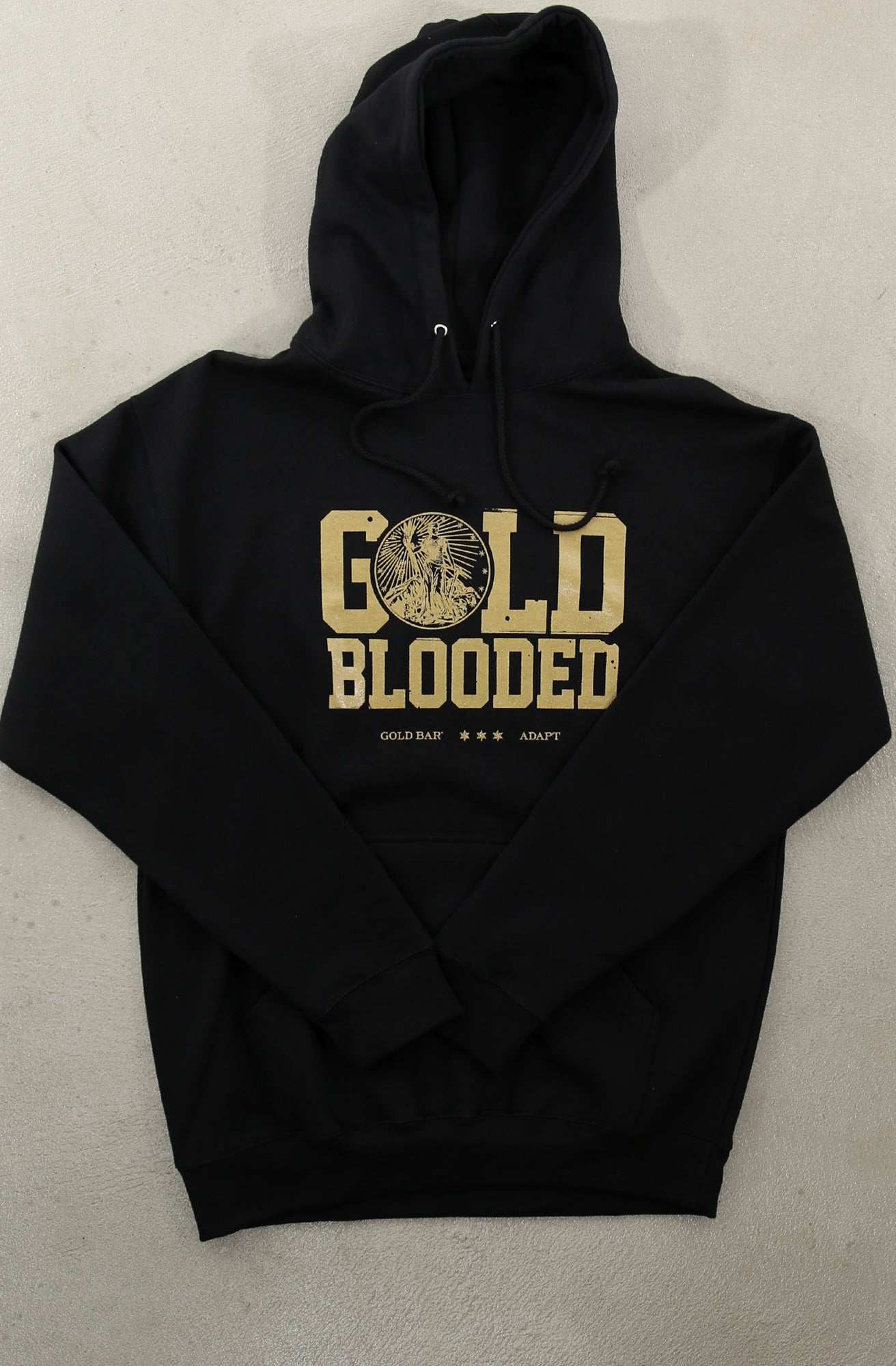 Gold Bar® X Adapt :: Gold Blooded Spirits (Men's Black Hoody)