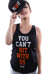 You Can't Hit (Women's Black/Orange Tank Top)