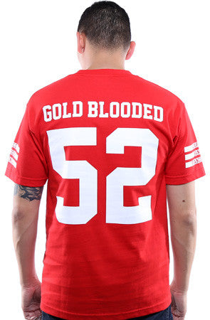 Gold Blooded Legends :: 52 (Men's Red Tee)