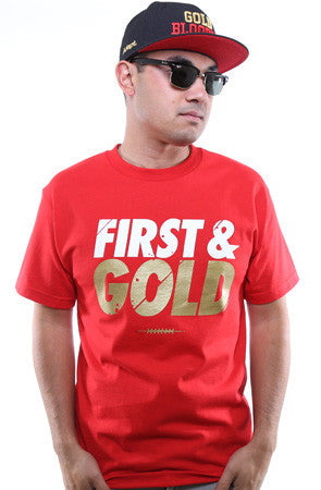 LAST CALL - First and Gold (Men's Red Tee)